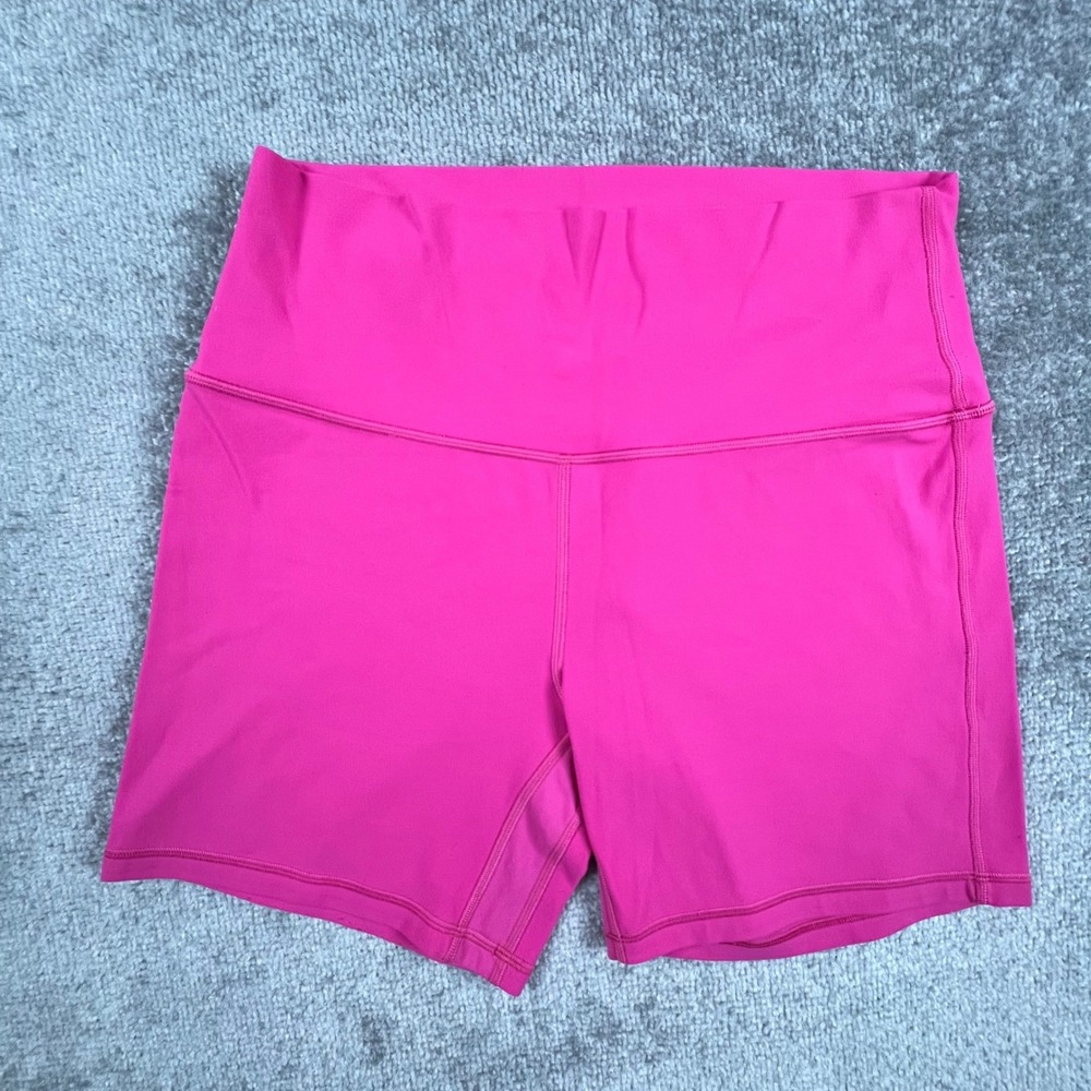 lululemon Align High-Rise Short 6" Sonic Pink Nulu Size 10 LW7BRWS
